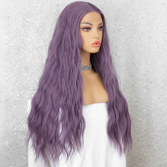 ? 24” PURPLE WAVY LACE FRONT WIG *NEW*